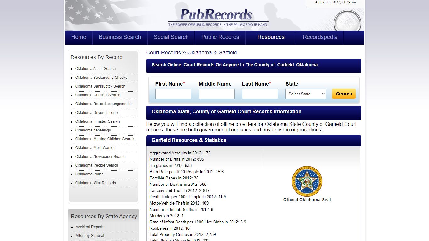 Garfield County, Oklahoma Court Records